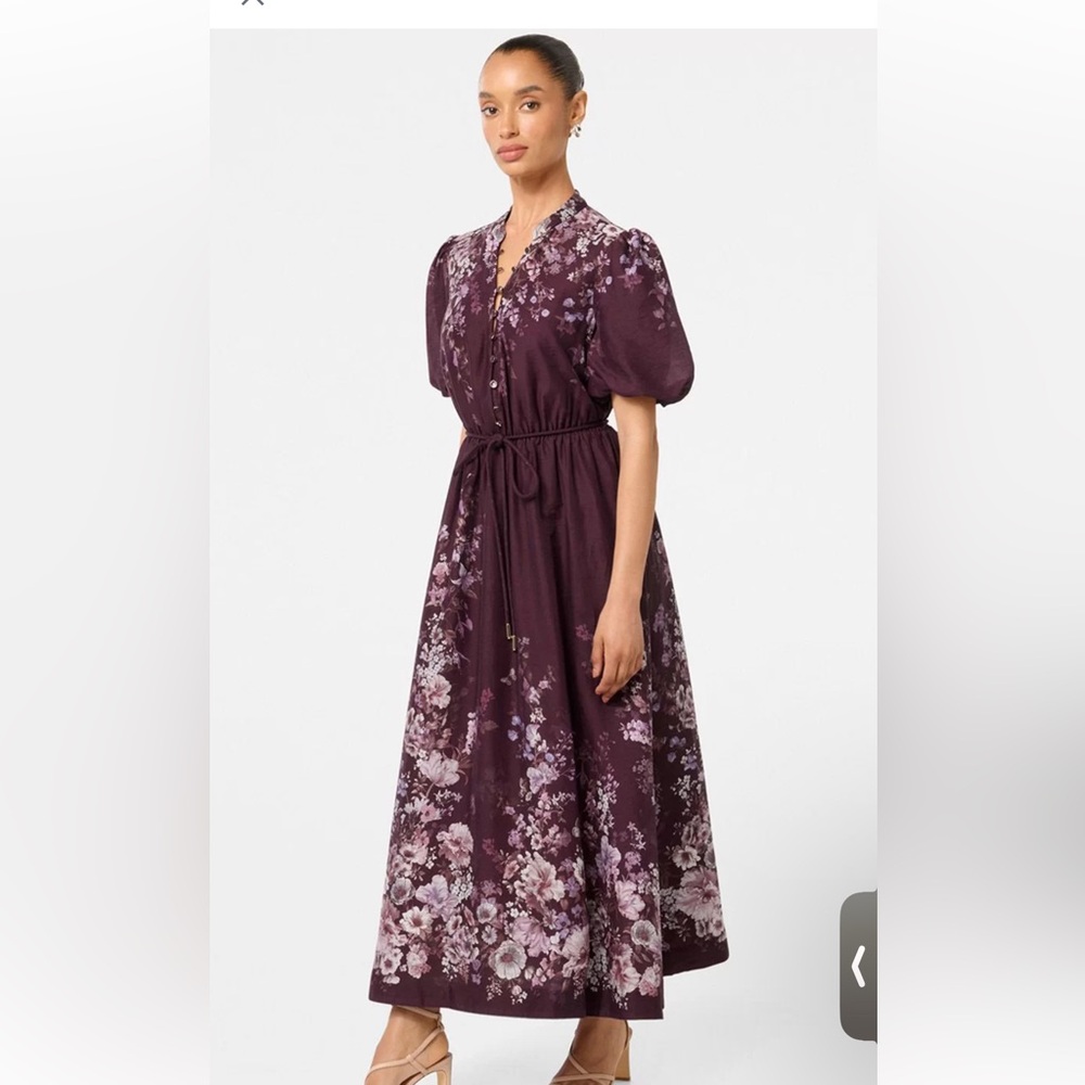 Forever New Plum Floral Maxi Dress - Picture 2 of 12